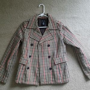 Wet Seal plaid pea coat